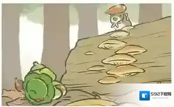 旅行青蛙树林中找栗子明信片介绍 树林中找栗子图鉴