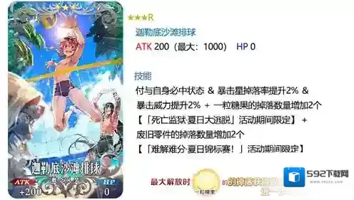 FGO迦勒底沙滩排球礼装怎么样 迦勒底沙滩排球属性图鉴介绍